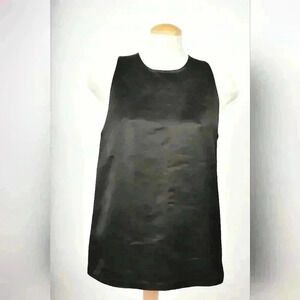 BABATON  ARITZIA Black Shiny Satin Poly Acetate Scuba Evening Tank Top Medium